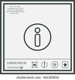 Information sign icon, vector illustration. Flat design style