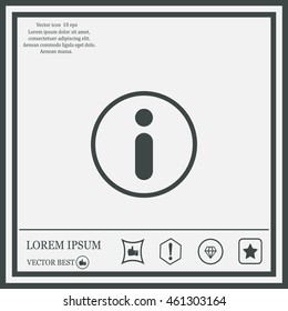 Information sign icon, vector illustration. Flat design style