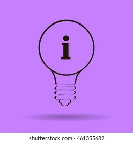 Information sign icon, vector illustration. Flat design style