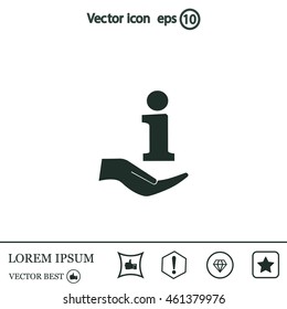 Information sign icon, vector illustration. Flat design style