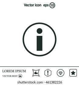 Information sign icon, vector illustration. Flat design style