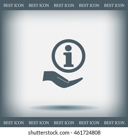 Information sign icon, vector illustration. Flat design style