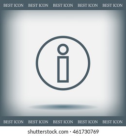 Information sign icon, vector illustration. Flat design style