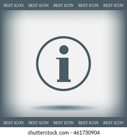 Information sign icon, vector illustration. Flat design style