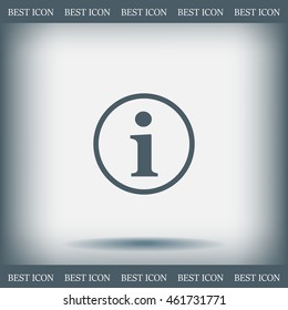 Information sign icon, vector illustration. Flat design style