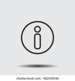Information sign icon, vector illustration. Flat design style