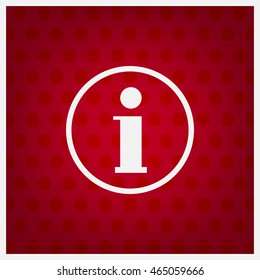 Information sign icon, vector illustration. Flat design style