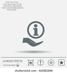 Information sign icon, vector illustration. Flat design style