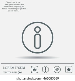 Information sign icon, vector illustration. Flat design style