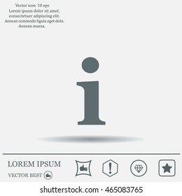 Information sign icon, vector illustration. Flat design style