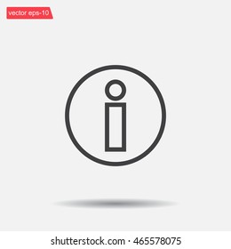 Information sign icon, vector illustration. Flat design style