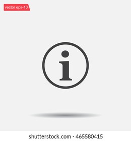 Information sign icon, vector illustration. Flat design style
