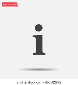 Information sign icon, vector illustration. Flat design style