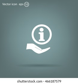 Information sign icon, vector illustration. Flat design style