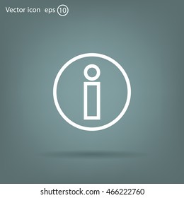 Information sign icon, vector illustration. Flat design style