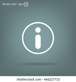 Information sign icon, vector illustration. Flat design style