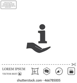 Information sign icon, vector illustration. Flat design style
