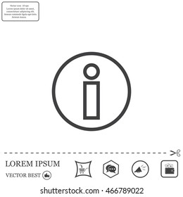 Information sign icon, vector illustration. Flat design style