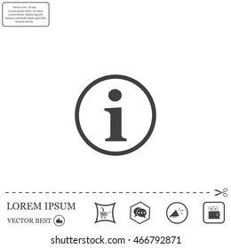 Information sign icon, vector illustration. Flat design style