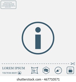 Information sign icon, vector illustration. Flat design style