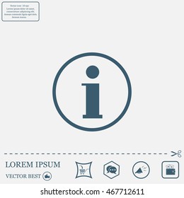 Information sign icon, vector illustration. Flat design style
