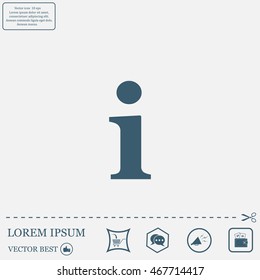 Information sign icon, vector illustration. Flat design style