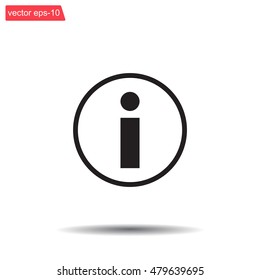 Information sign icon, vector illustration. Flat design style
