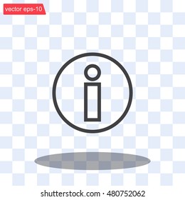 Information sign icon, vector illustration. Flat design style