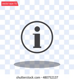 Information sign icon, vector illustration. Flat design style