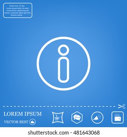 Information sign icon, vector illustration. Flat design style