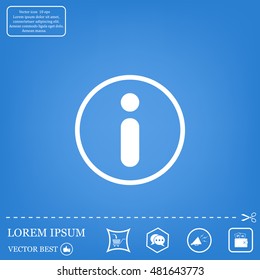Information sign icon, vector illustration. Flat design style