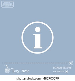 Information sign icon, vector illustration. Flat design style