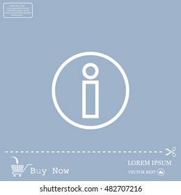 Information sign icon, vector illustration. Flat design style