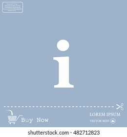 Information sign icon, vector illustration. Flat design style
