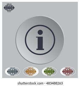 Information sign icon, vector illustration. Flat design style