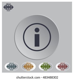 Information sign icon, vector illustration. Flat design style