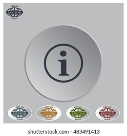 Information sign icon, vector illustration. Flat design style
