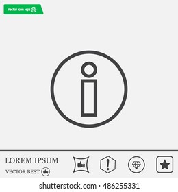 Information sign icon, vector illustration. Flat design style