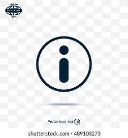Information sign icon, vector illustration. Flat design style