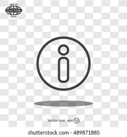 Information sign icon, vector illustration. Flat design style