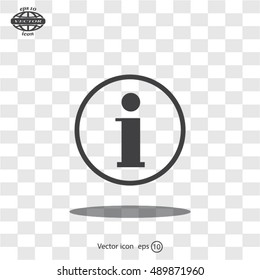 Information sign icon, vector illustration. Flat design style