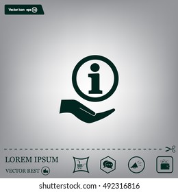 Information sign icon, vector illustration. Flat design style