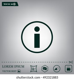 Information sign icon, vector illustration. Flat design style