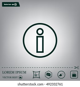 Information sign icon, vector illustration. Flat design style