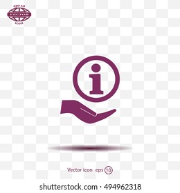 Information sign icon, vector illustration. Flat design style