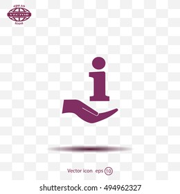 Information sign icon, vector illustration. Flat design style