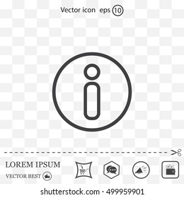 Information sign icon, vector illustration. Flat design style