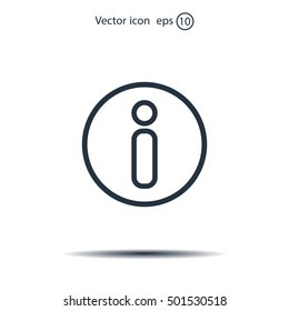Information sign icon, vector illustration. Flat design style