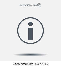 Information sign icon, vector illustration. Flat design style