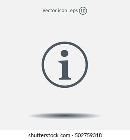 Information sign icon, vector illustration. Flat design style